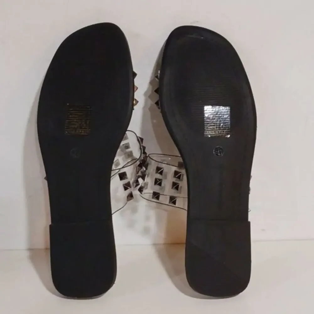 Ninety Union Bloom clear studded sandal size 8
